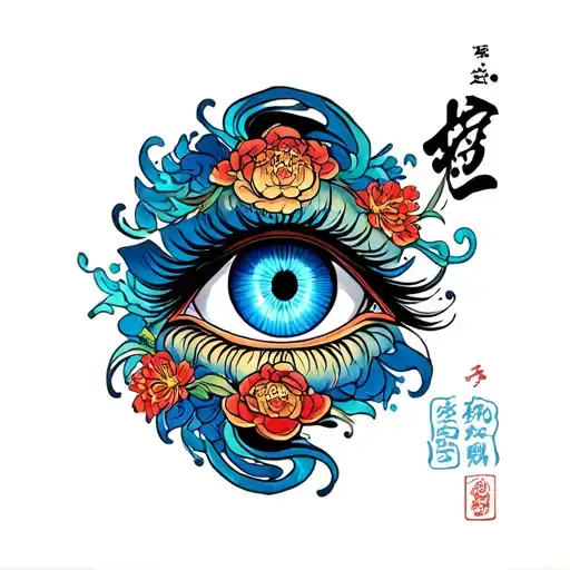 make me a arm sleeve mixing Mizu blue eye samurai tattoo and Ellie tattoo from the end of us and mixing also jinx tattoo tattoo design idea