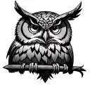 Viking Owl tattoo design idea