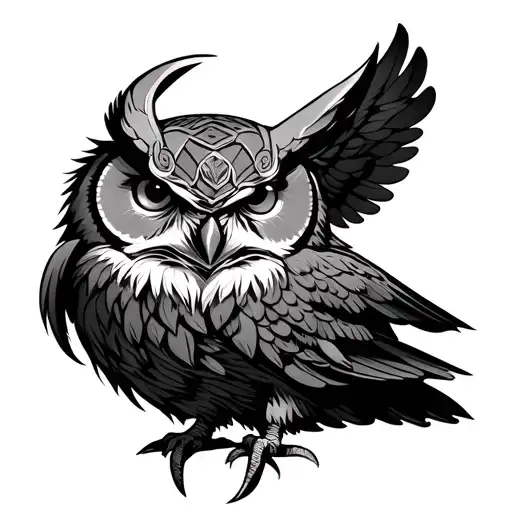 Viking Owl tattoo design idea