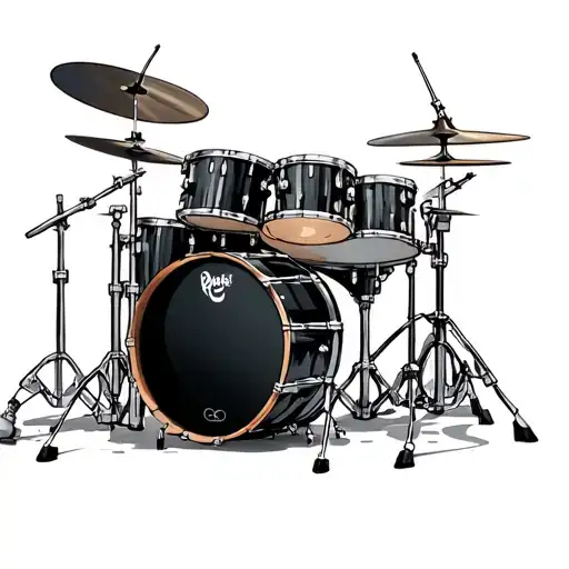 drum set tattoo design idea