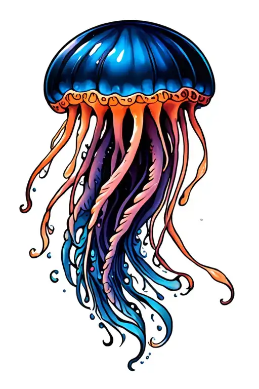 jelly fish tattoo design idea