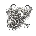 Numbers inside tattoo design idea