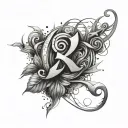 Numbers inside tattoo design idea