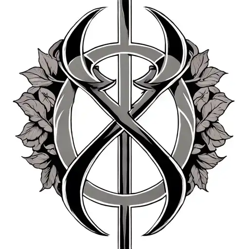 chi rho alpha and omega tattoo design idea