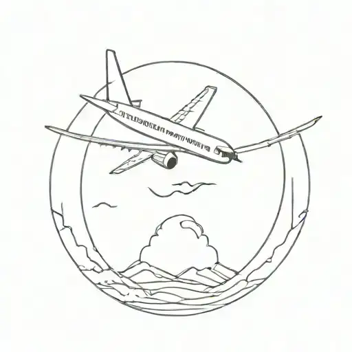 airplane and miles to go before I sleep tattoo design idea