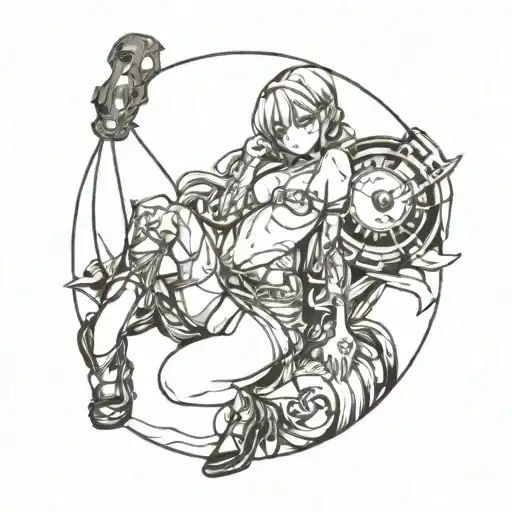 slutty whorish anime tattoo design idea