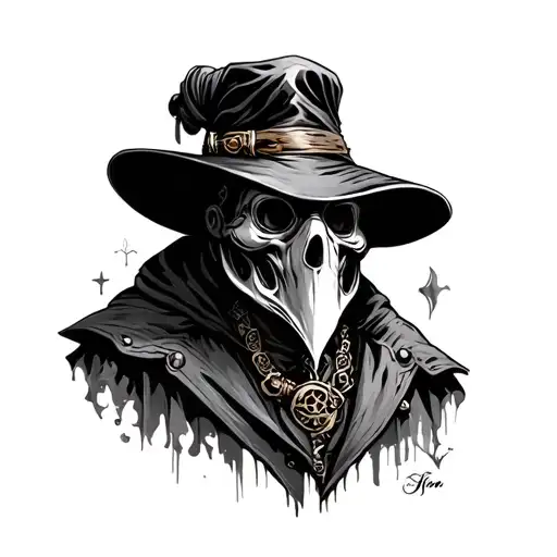 Plague Doctor Steampunk tattoo design idea