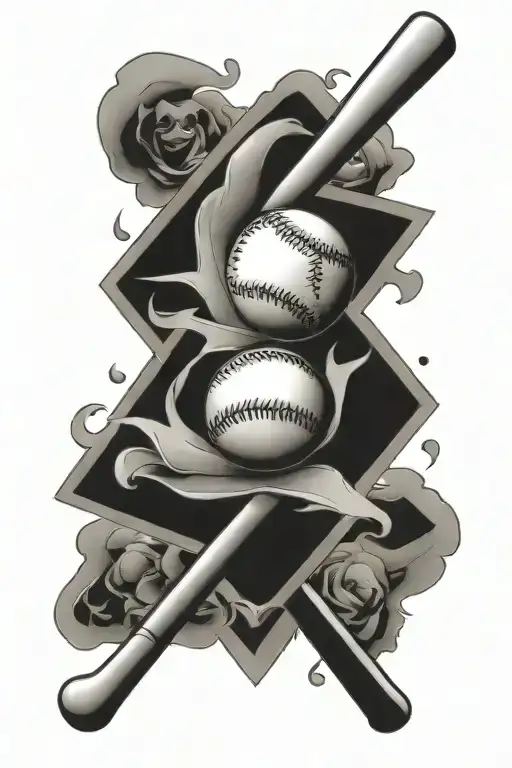 baseball diamond tattoo design idea