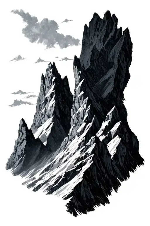 Mountains, Cathar, Catharsis, Ariege, Symbolic representation of freedom tattoo design idea