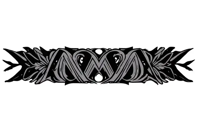 "M" bracelet tattoo tattoo design idea