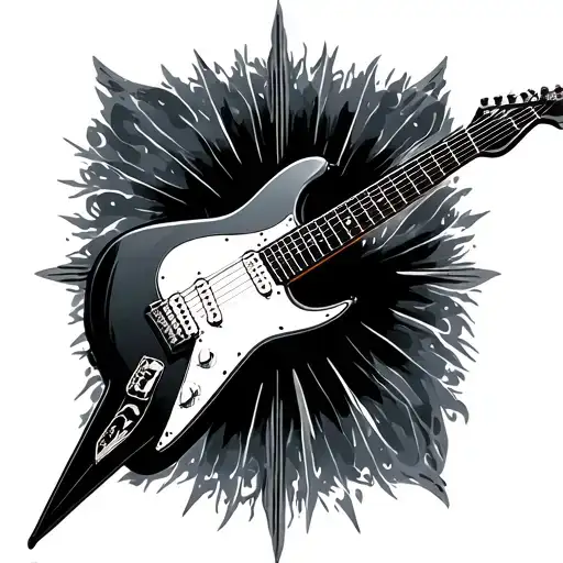 firefly and Flying V guitar tattoo design idea