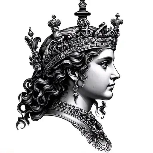 Queen Chess Piece tattoo design idea