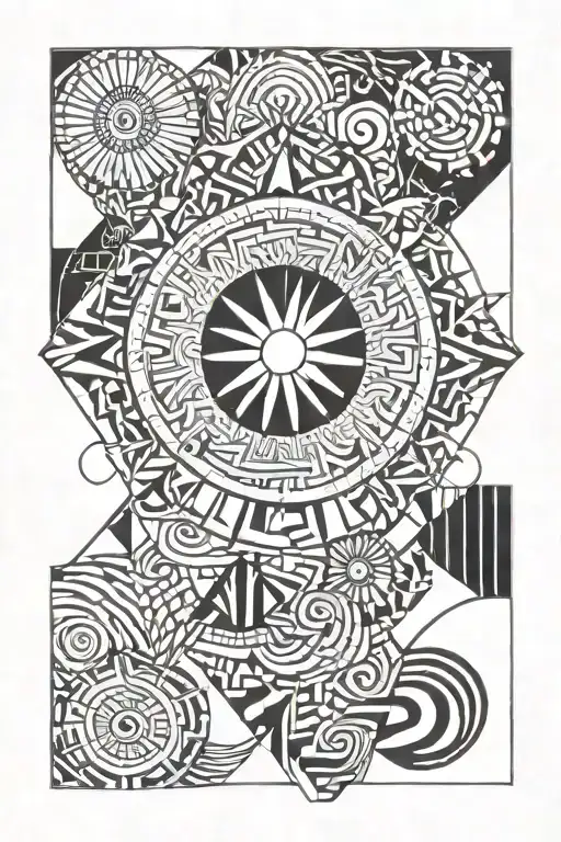 uruguay sun tattoo design idea