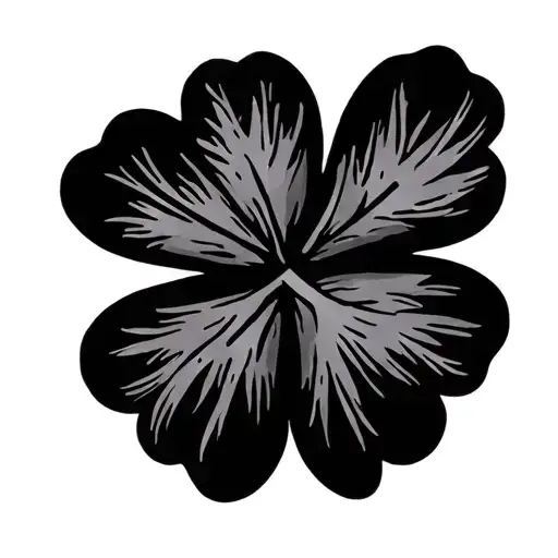 black clover 5 leaf clover tattoo design idea