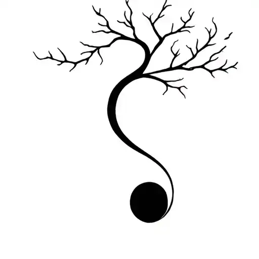 poison tree semicolon tattoo design idea