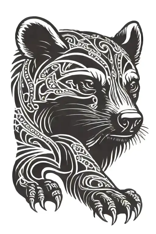 honey badger tattoo design idea