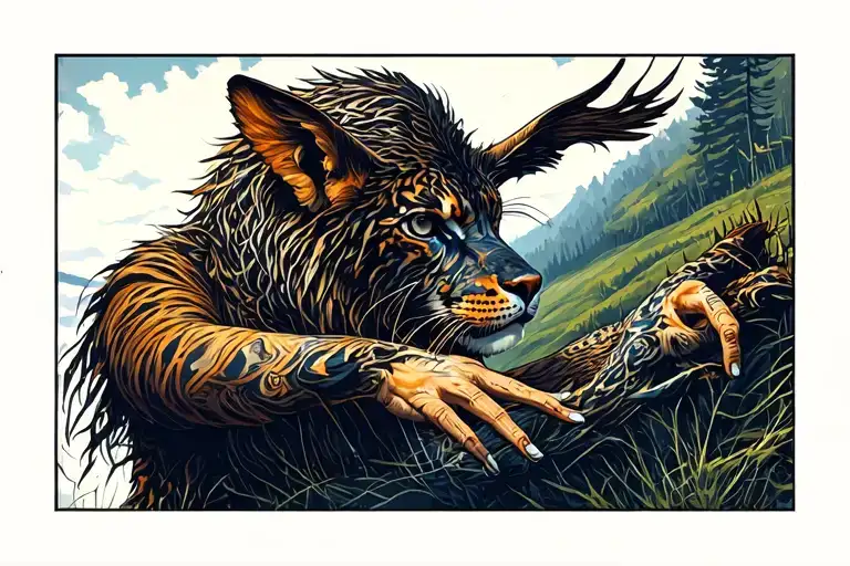 Allow me to go into the wild, I also want to decide my fate, too, I always hurried forward, catching up my shadows flew, like tattoo design idea