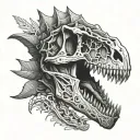 Dinosaur Skull With tattoo design idea