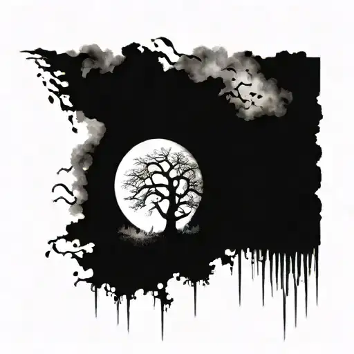 If heaven's grief brings hell's rain tattoo design idea