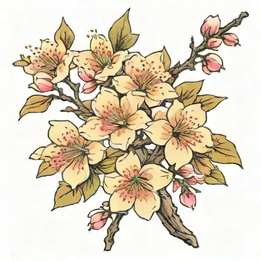 "Ceiley" in Japanese cherry blossom tattoo design idea
