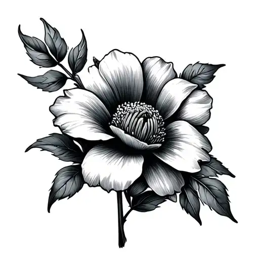 November month flower with October birth flower tattoo design idea