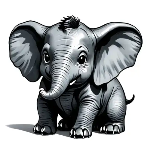 Dumbo tattoo design idea