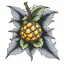 fenerbahce acorn leaf tattoo design idea