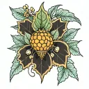 fenerbahce acorn leaf tattoo design idea