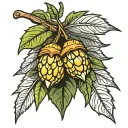 fenerbahce acorn leaf tattoo design idea