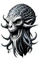 cthulhu head nordic skoll tattoo design idea