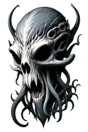 cthulhu head nordic skoll tattoo design idea