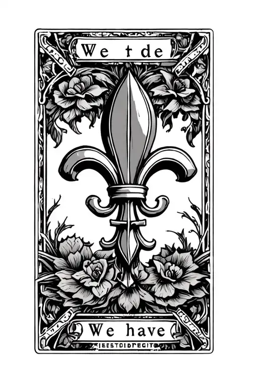 Flur de lis we have tarot card tattoo design idea