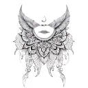 throat tattoo mandala tattoo design idea