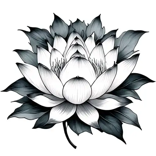 lotus flower emerging with psalm 46.5 tattoo design idea
