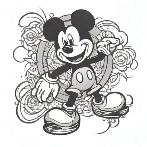Mickey Mouse tattoo design idea