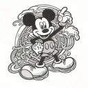Mickey Mouse tattoo design idea