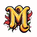 Cursive M tattoo design idea