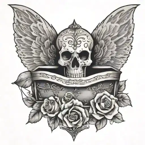 "remember" in the coffin tattoo design idea