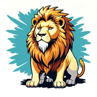 lion standing tattoo design idea