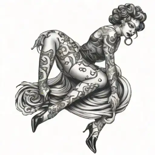 Prostitute tattoo design idea