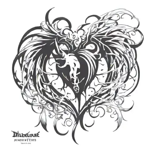 Create me a tattoo with ulquiorra cifer from bleach anime, number 4 and the phrase "What is this heart? If I tear open t tattoo design idea