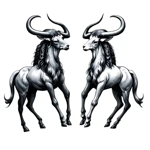 taurus and libra zodiac sign tattoo design idea