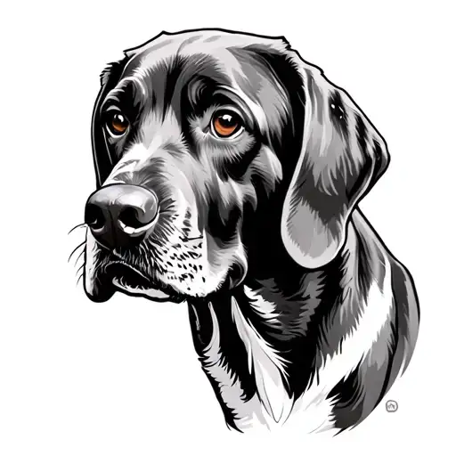 bloodhound tracking  tattoo design idea