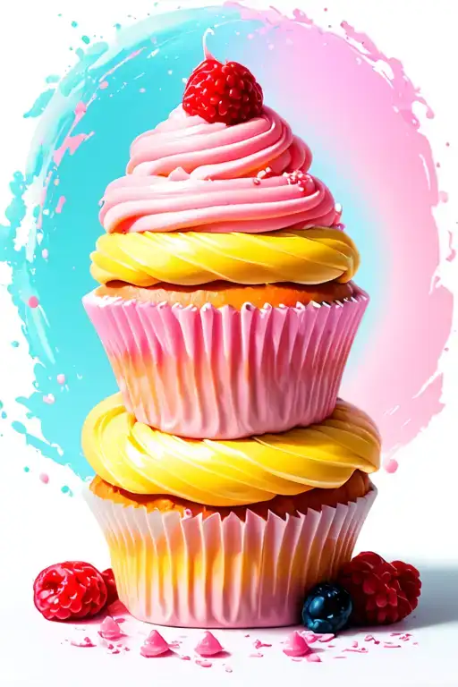 cupcake tower tattoo design idea