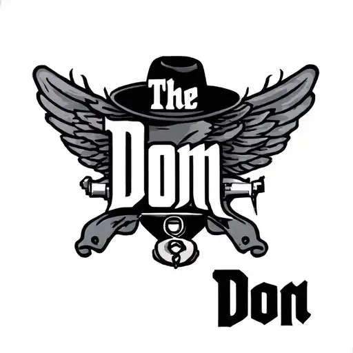 "The Don" in Godfather logo incorporated tattoo design idea