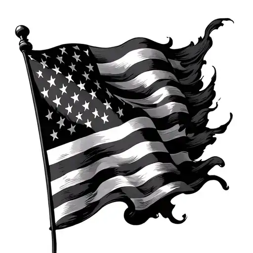 Italian American Flag tattoo design idea