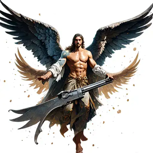 archangel uriel tattoo design idea