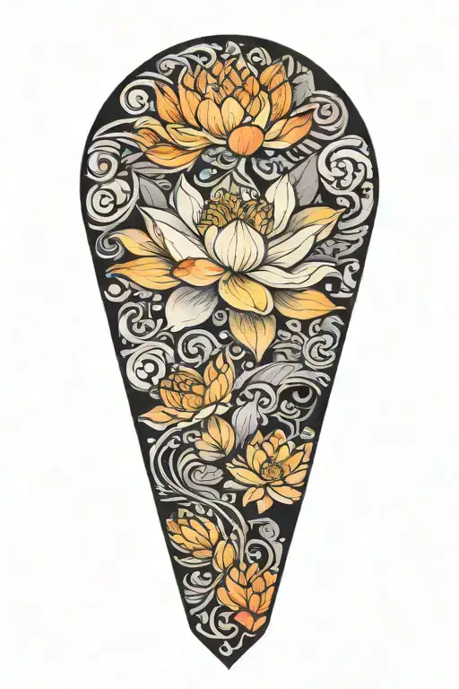 lotus tattoo design idea