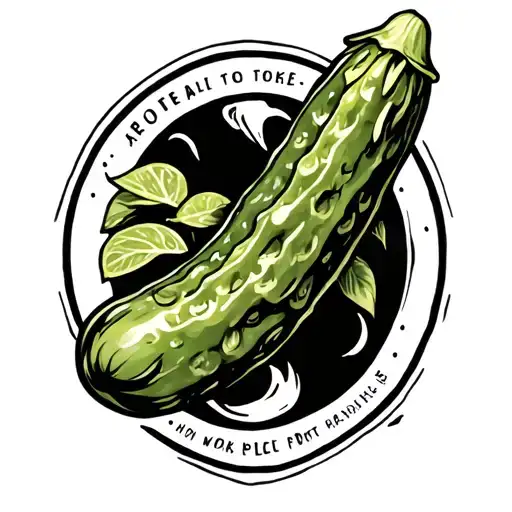 cool pickle tattoo design idea