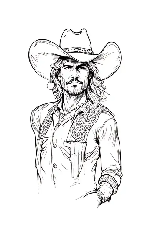 punchy western tattoo design idea